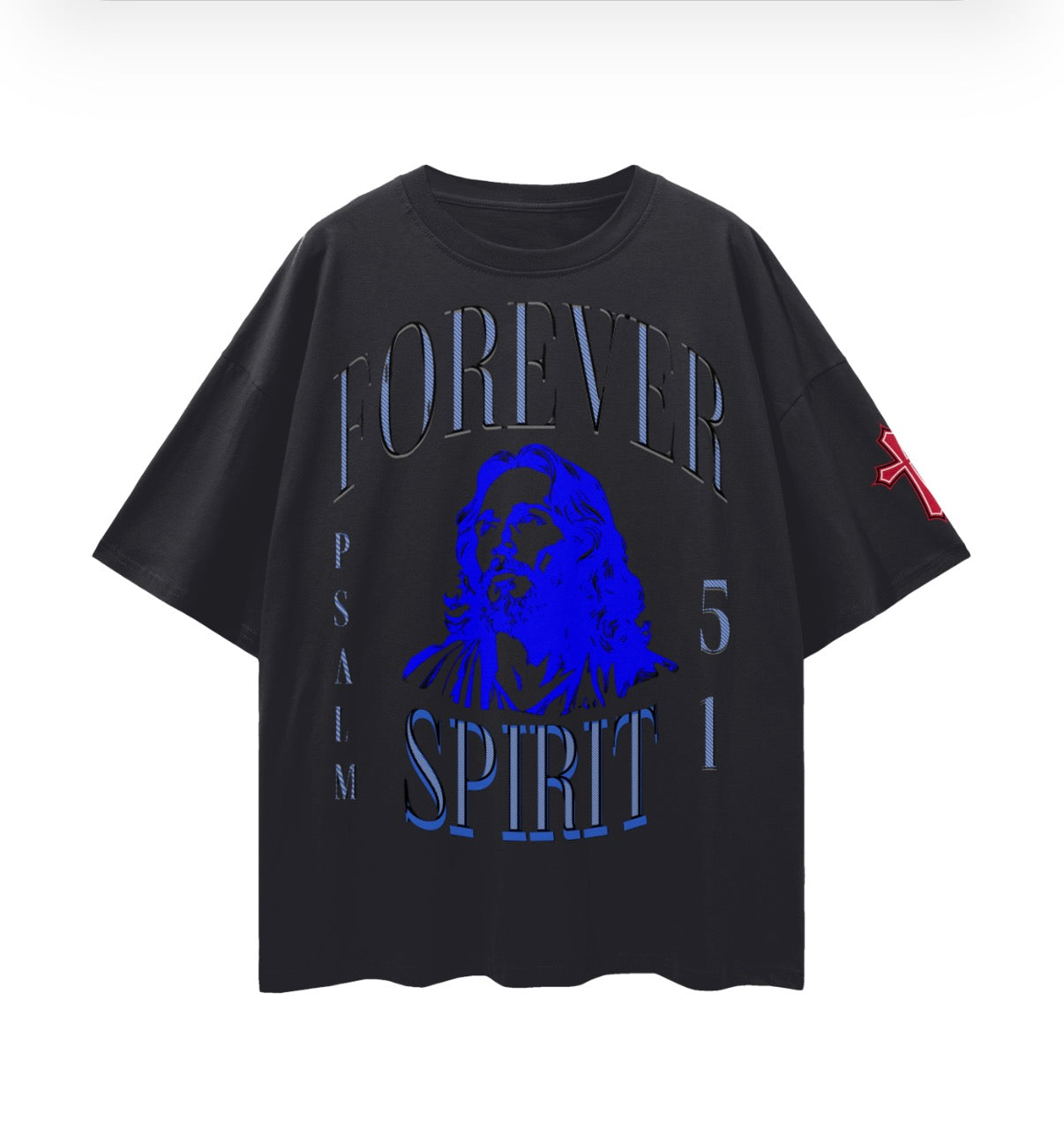 Black Forever Spirit Apparel Loose Drop Shirt