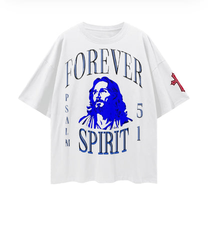 White Forever Spirit Apparel Loose Drop Shirt