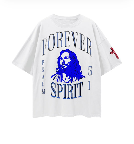 White Forever Spirit Apparel Loose Drop Shirt