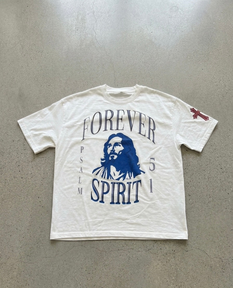 White Forever Spirit Apparel Loose Drop Shirt