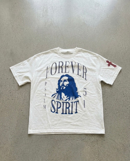 White Forever Spirit Apparel Loose Drop Shirt